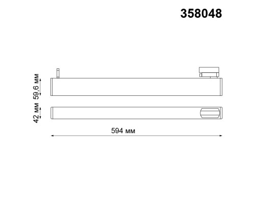 358048 PORT NT19 078 черный Трековый светильник IP20 LED 4000К 30W 220V ITER