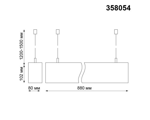 358054 OVER NT19 079 белый Подвесной светильник IP20 LED 4000К вверх 15W + вниз 20W 220V ITER