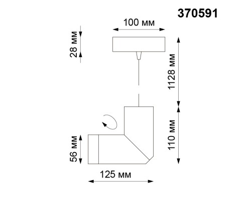 370591 OVER NT19 119 серебристый черный Накладной светильник IP20 GU10 50W 220-240V ELITE