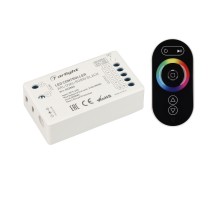Контроллер ARL-OVAL-RGBW Black (5-24V, 4x4A, ПДУ Овал, RF) (ARL, IP20 Пластик, 3 года)