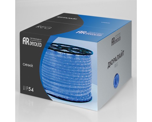 Дюралайт ARD-REG-LIVE Blue (220V, 36 LED/m, 100m) (ARDCL, Закрытый) 100 м