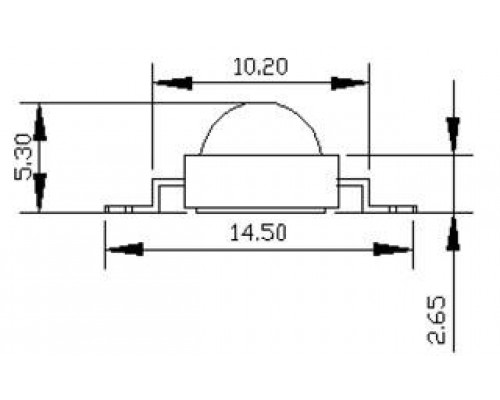 Мощный светодиод ARPL-1W-BCX2345 White (ARL, Emitter) 50 шт