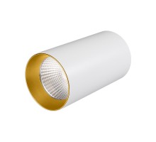 Светильник накладной SP-POLO-R85-1-15W Warm White 40deg (White, Gold Ring) (ARL, IP20 Металл, 3 года)