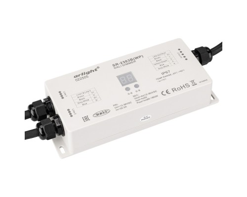 Диммер DALI SR-2303BWP (12-36V, 240-720W, 4 адреса, IP67) (ARL, -)