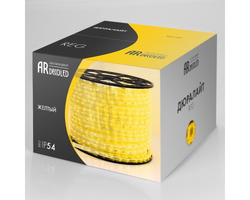Дюралайт ARD-REG-LIVE Yellow (220V, 24 LED/m, 100m) (ARDCL, Закрытый) 100 м