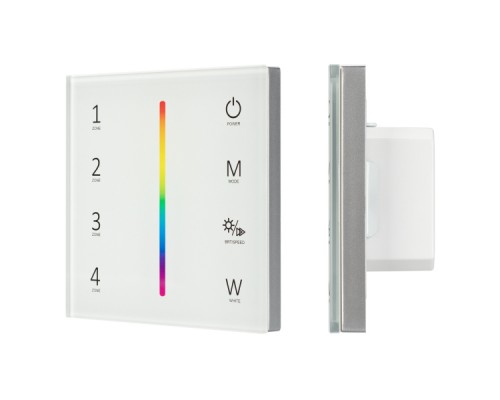 Панель Sens SMART-P45-RGBW White (230V, 4 зоны, 2.4G) (ARL, IP20 Пластик, 5 лет)