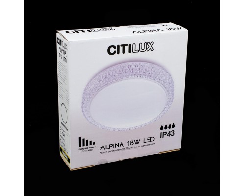 Светильник Citilux Альпина CL71818 LED с диммером Белый Прозрачный