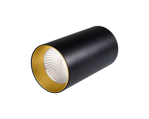 Светильник накладной SP-POLO-R85-1-15W Warm White 40deg (Black, Gold Ring) (ARL, IP20 Металл, 3 года)
