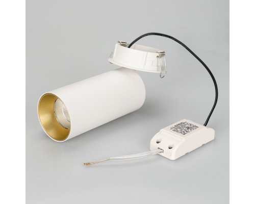 Светильник SP-POLO-BUILT-R65-8W Warm3000 (WH-GD, 40 deg) (ARL, IP20 Металл, 3 года)