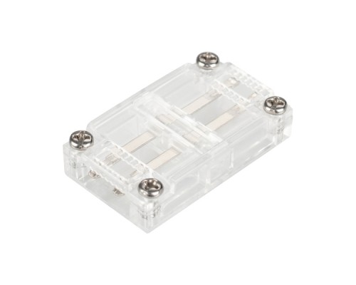 Коннектор прямой для ленты ARL-50000PV (15.5x6mm) прозрачный (ARL, Пластик)