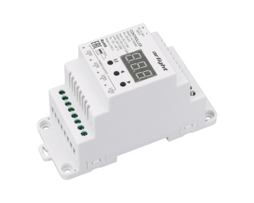 Контроллер SMART-K3-RGBW (12-36V, 4x5A, DIN, 2.4G) (ARL, IP20 Пластик, 5 лет)