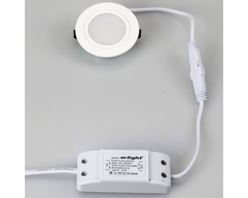 Светодиодный светильник LTM-R60WH-Frost 3W White 110deg (ARL, IP40 Металл, 3 года)