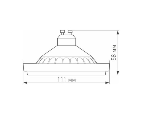 Лампа AR111-UNIT-GU10-15W-DIM Warm3000 (WH, 120 deg, 230V) (ARL, Металл)
