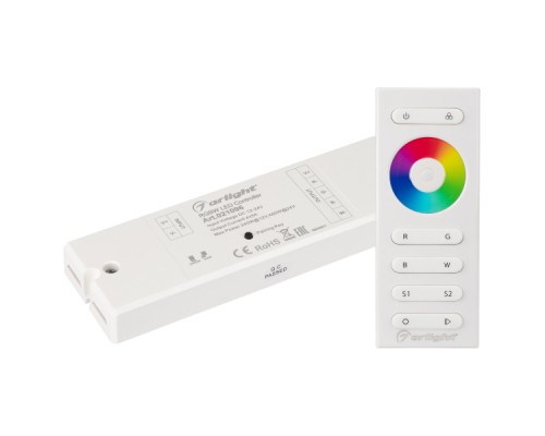 Контроллер SR-2839W White (12-24 В,240-480 Вт,RGBW,ПДУ сенсор)) (ARL, IP20 Пластик, 1 год)